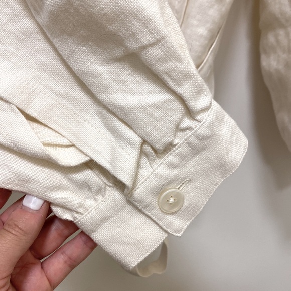 J Crew Linen Embroidery Jacket, Beige, Women’s Size Small - Picture 5 of 7